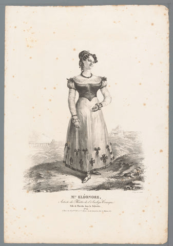 Portrait of mademoiselle Eléonore as Floretta in the melodrama Le Belvédère, Alexandre Marie Colin, 1823 Canvas Print