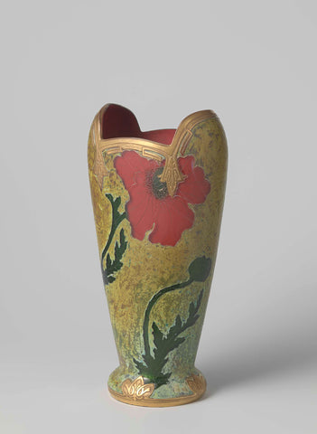 Vase with poppies, Legras & Cie., c. 1900 - c. 1914 Canvas Print