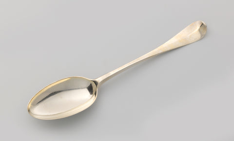 Spoon with oval box and curved stem with rounded end, Fredrik Rudolf Precht (attributed to), 1766 Canvas Print