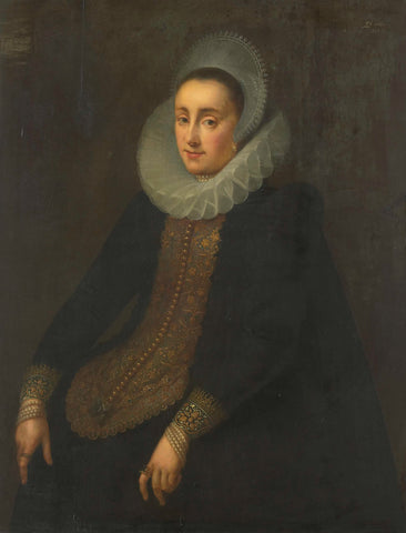 Lucretia del Prado, Wife of Jeremias Boudinois, Gortzius Geldorp, 1610 Canvas Print