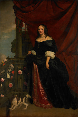 Portrait of a Woman, probably Sophia Anna van Pipenpoy (c. 1618-70), Countess of Schellart, Wybrand de Geest (I), 1659 Canvas Print