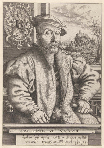 Portrait of Dr. Georg Roggenbach, Hans Lautensack, 1554 Canvas Print