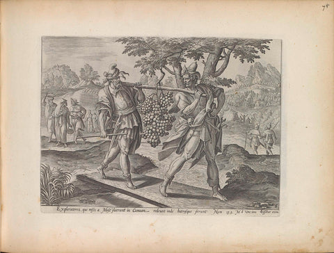 Return of the scouts from Canaan, Maerten de Vos, 1643 Canvas Print