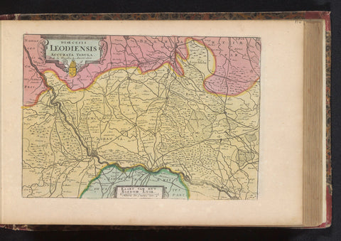 Map of diocese of Liège, anonymous, 1735 Canvas Print