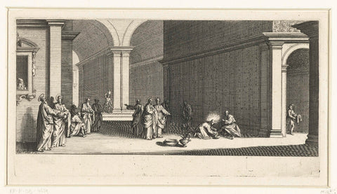 Footwashing, Jacques Callot, 1619 - 1624 Canvas Print