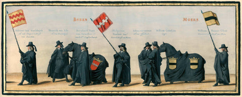 The funeral procession of Frederik Hendrik, plate no. 15, Pieter Nolpe, 1651 Canvas Print