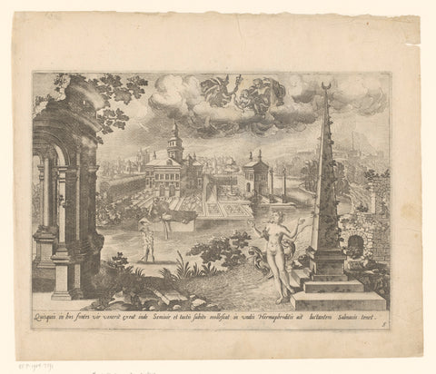 Salmacis and Hermaphroditus, Johannes or Lucas van Doetechum, 1601 - 1652 Canvas Print