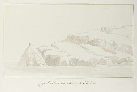 Cape S. Alessio between Messina and Taormina, Louis Ducros, 1778 Canvas Print