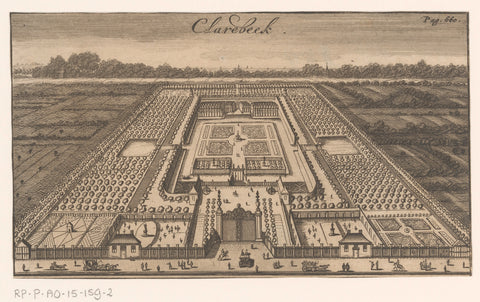 View of the country estate Klarenbeek on Walcheren, anonymous, 1696 Canvas Print