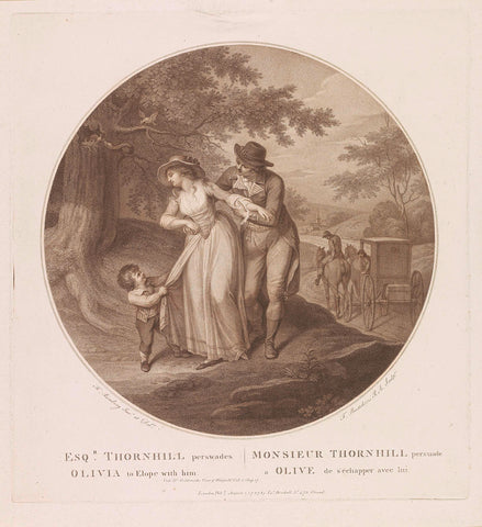 Thornhill in Olivia, Francesco Bartolozzi, 1787 Canvas Print