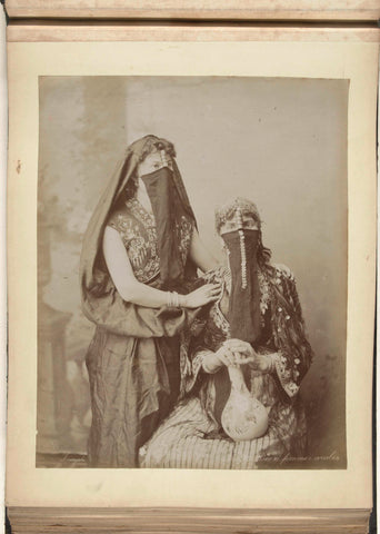 Portrait of two veiled women, Zangaki, c. 1895 Canvas Print