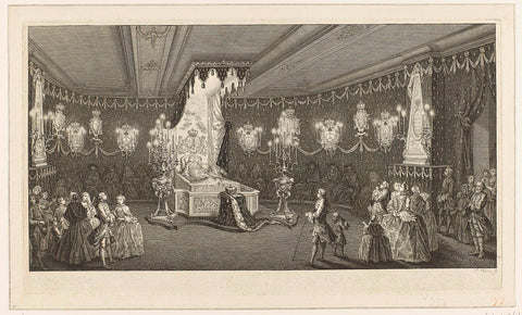 Hall with float of Princess Anna of Hanover, Simon Fokke, 1759 - 1761 Canvas Print