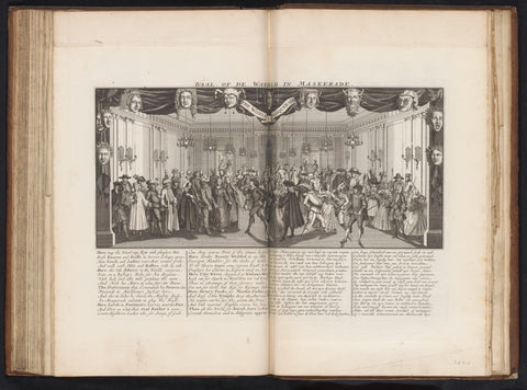 Ball, or the World in Masquerade, 1720, anonymous, 1720 Canvas Print