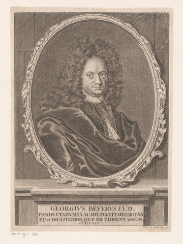 Portrait of Georg Beyer, Gabriel Uhlich, 1726 Canvas Print