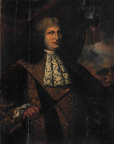 Portrait of Cornelis Speelman, Governor-General of the Dutch East Indies, Martin Palin (attributed to), 1680 - 1700 Canvas Print