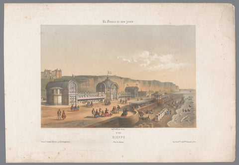 View of dieppe's casino, Isodore-Laurent Deroy, 1861 - 1872 Canvas Print