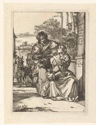 Title print of capricci series, Romeyn de Hooghe, 1655 - 1708 Canvas Print