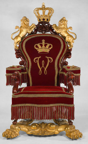 Seat of the throne of King William II, William III and Wilhelmina, Horrix Brothers, 1897 - 1898 Canvas Print