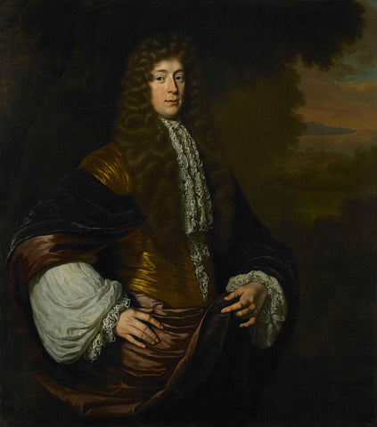 Portrait of Hendrick Bicker (1649 - 1718), burgomaster of Amsterdam, Michiel van Musscher, 1682 Canvas Print