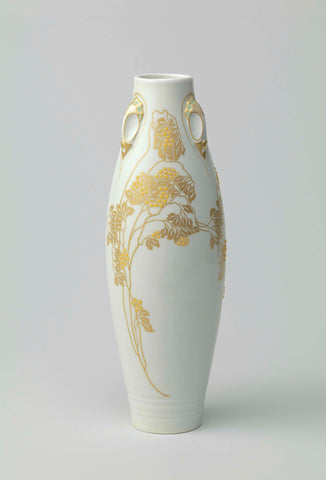 Vase with flower sprays, Royal Porcelain Manufactory, c. 1909 - c. 1911 Canvas Print