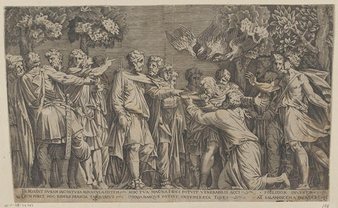 Ancius de augur, Nicolas Beatrizet (attributed to), 1545 Canvas Print