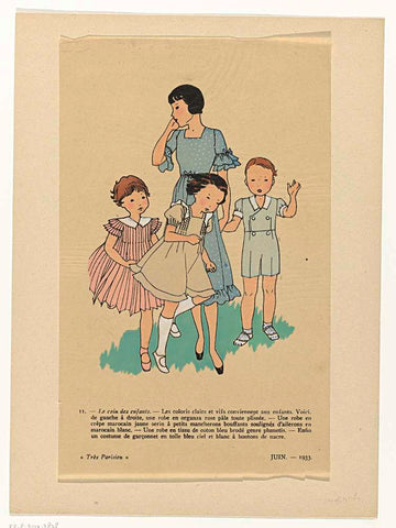 Très Parisien, Juin 1933, No. 11 : Le coin des enfants (...), anonymous, 1933 Canvas Print