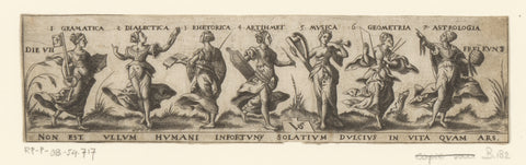 Personifications of the seven liberal arts, Virgilius Solis, 1524 - 1562 Canvas Print