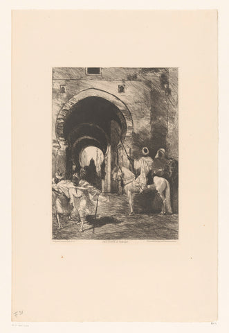 Gate in Tangier, Benjamin Constant (1845-1902), 1878 Canvas Print