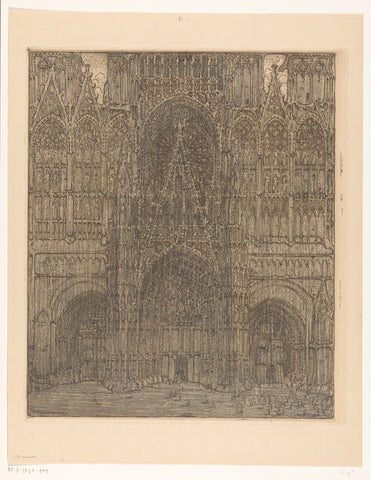 Façade of the Cathedral of Our Lady in Rouen, Wijnand Otto Jan Nieuwenkamp, 1911 Canvas Print