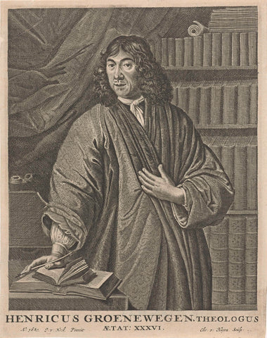 Portrait of Henricus Groenewegen, Christiaan Hagen, 1684 Canvas Print