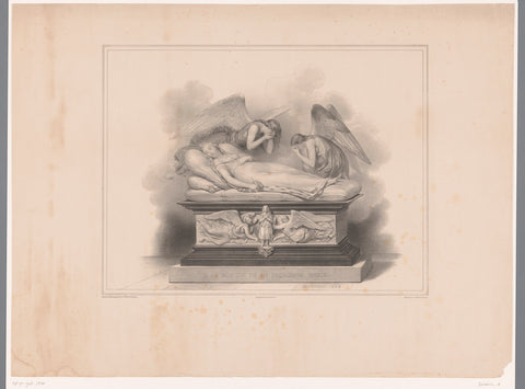 Design for a tomb for Princess Marie d'Orléans, Achille Devéria, 1839 Canvas Print