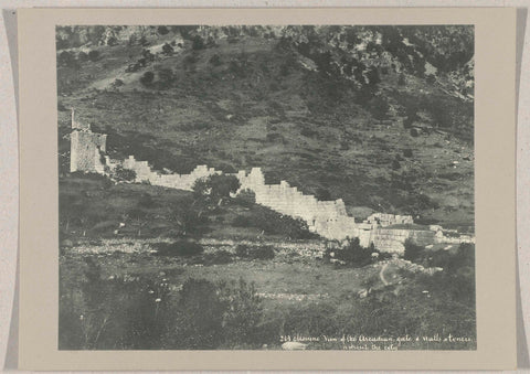 View of the Arcadian gate, walls and towers, anonymous, c. 1895 - c. 1915 Canvas Print