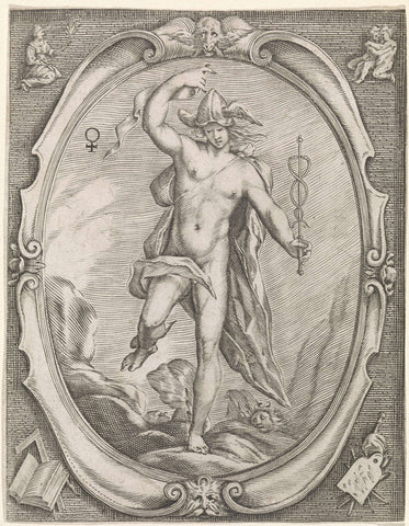 Mercurius, Jacob Matham, 1597 Canvas Print