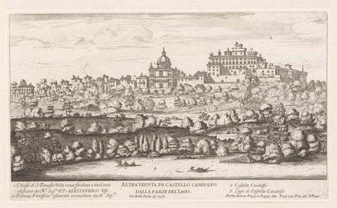 View of Castel Gandolfo, Giovanni Battista Falda, 1665 - 1667 Canvas Print