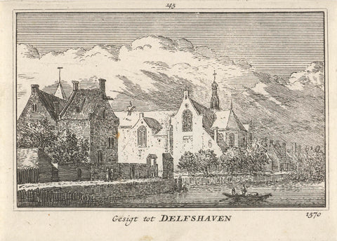 View of Delfshaven, 1570, Abraham Rademaker, 1727 - 1733 Canvas Print