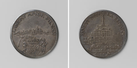 Midwifery medal of the city 's-Hertogenbosch, Theodorus Casparus van Berckel, 1714 - 1720 Canvas Print