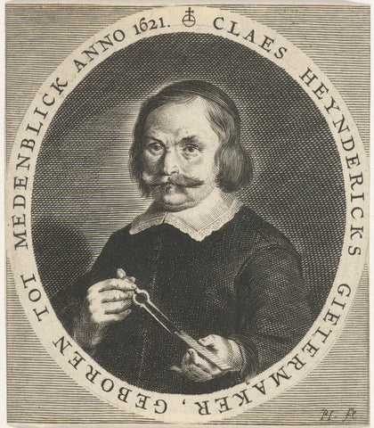 Portrait of Klaas Hendriksz Gietermaker, Pieter Holsteyn (II), 1662 Canvas Print