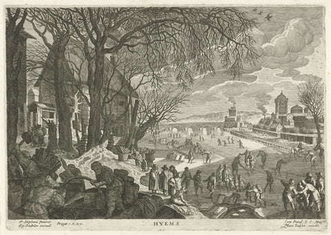 Winter, Aegidius Sadeler, 1624 - c. 1650 Canvas Print