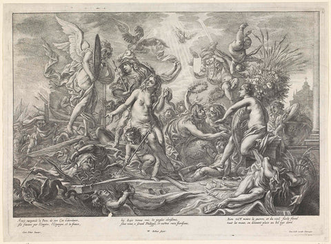 Allegory on the Peace of Westphalia, 1648, Wenceslaus Hollar, 1648 Canvas Print