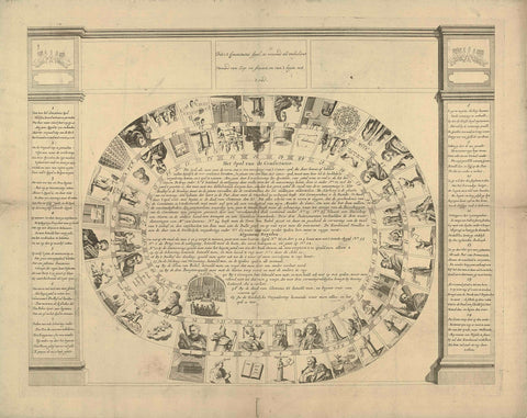 Goose Board of the Constitution Unigenitus of Pope Clement XI, c. 1723-1724, anonymous, 1724 Canvas Print