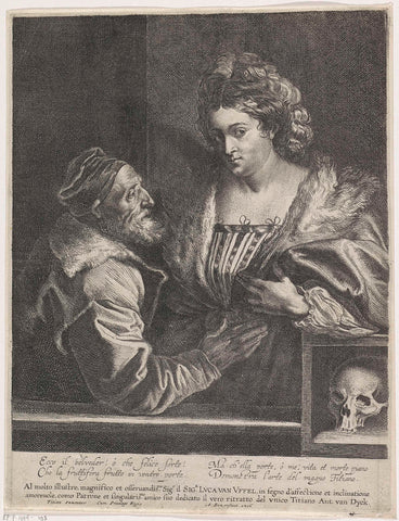 Titian and his mistress, Lucas Vorsterman (I), 1630 - 1644 Canvas Print