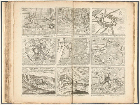 Schouwtoneel van den oorlog (blad IV), 1702-1703, Pieter Schenk (I), 1741 - 1769 Canvas Print