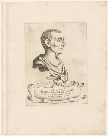 Portrait of Titus Livius, anonymous, 1525 - 1570 Canvas Print