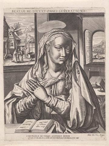 Praying Mary, anonymous, 1558 - 1653 Canvas Print