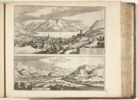 Views of Lugano and Bellinzona, 1726, anonymous, 1726 Canvas Print