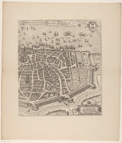 Map of Antwerp (right part), Symon Novelanus, 1721 - 1774 Canvas Print