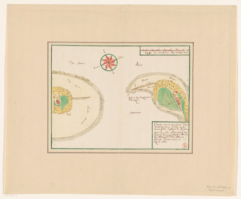 Map of Eierland and West-Vlieland, anonymous, Isaac Haringhuysen, in or after 1688 Canvas Print