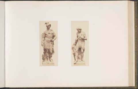 Plaster models for sculptures on the Palais du Louvre: left 