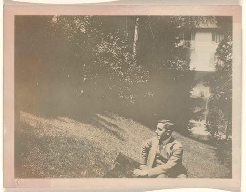 Eugen Wachenheimer, sitting in a garden in Baden-Baden, 1913, anonymous, 1913 Canvas Print