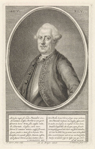 Portrait of Pascal Paoli, Jacob Houbraken, 1770 Canvas Print